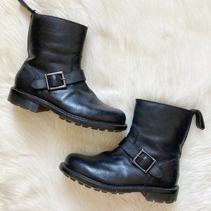 Dr. Martens | Shoes | Dr Doc Martens Oil Tan Leather Isaac Biker Boots |  Poshmark